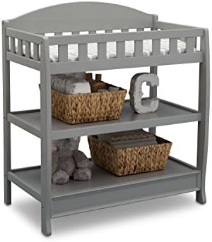 Delta Children Infant Changing Table with Pad, Grey