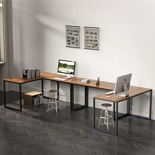 SHW Mission 48-Inch Home Office Computer Desk, Walnut
