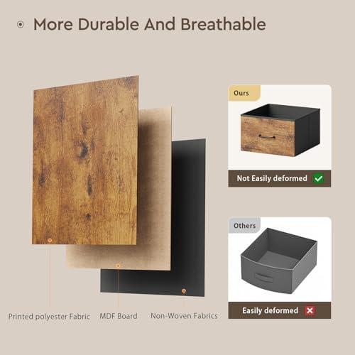 Yetom Changing Table, 3 Drawers&2 Shelves, Changing Table Dresser, Brown
