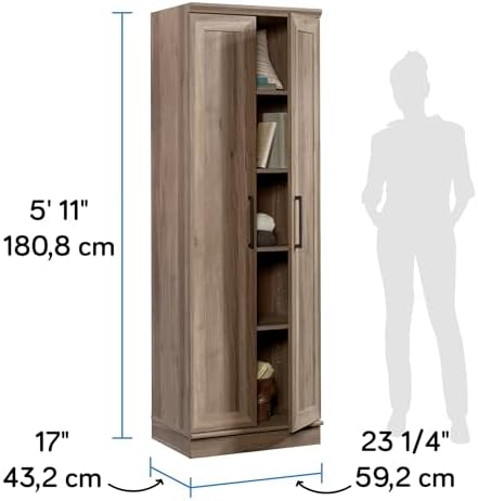 Sauder HomePlus Storage Cabinet/ pantry cabinets, Salt Oak finish