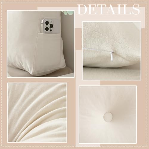Wedge Headboard Pillow Twin XL, College Dorm Essentials Bed Reading