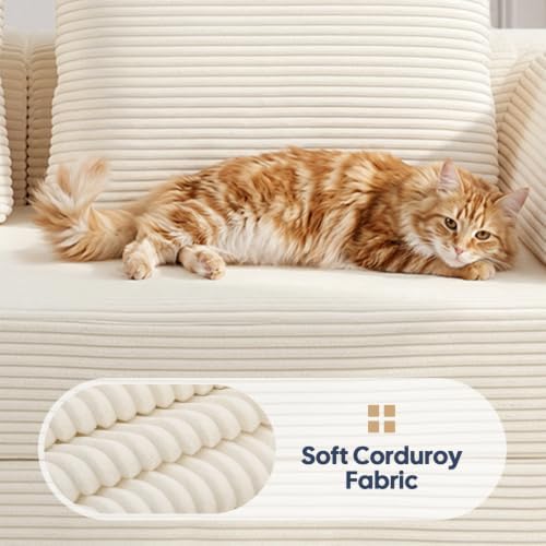 COMAX Convertible Futon Sofa Bed, 59" Folding Boneless Loveseat Small Couch