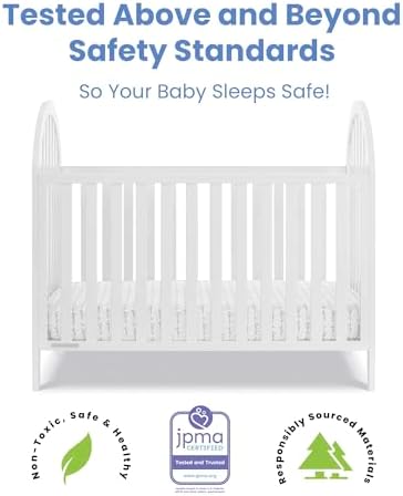 Delta Children Milano 4-in-1 Convertible Crib - Greenguard Gold Certified, Bianca White