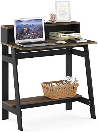 Furinno Simplistic A Frame Computer Desk, 17.9"D x 31.6"W x 35.5"H, Columbia Walnut