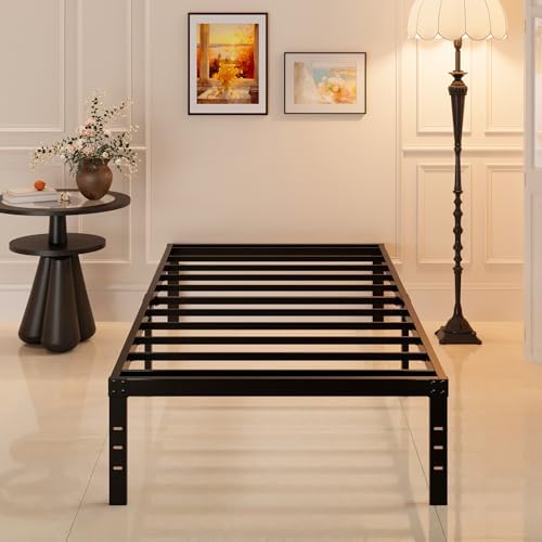 Maenizi Heavy Duty Twin Bed Frame 14 Inch Metal Support Up to 2500 lbs