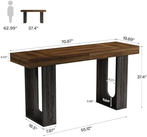 Tribesigns 70.9-Inch Extra Long Bar Table, Modern Counter Height Pub Table