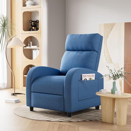 Homall Recliner Chair, Recliner Sofa Fabric for Adults Dark Blue Recliners