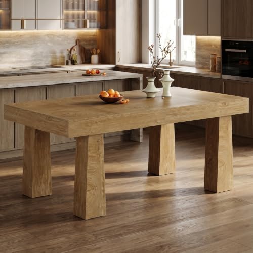 Tribesigns 63 Inch Dining Table for 4-6 People, Rectangular Kitchen Table