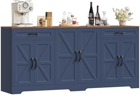 BOTLOG 71” Large Sideboard Buffet Cabinet with Storage