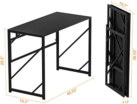 Elephance Folding Desk Writing Computer Desk for Home Office No-Assembly