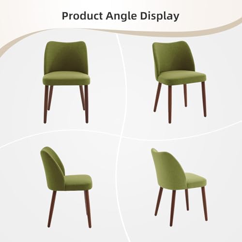 GarveeHome Wooden Dining Chair Set of 4 Upholstered Fabric Dining Chair