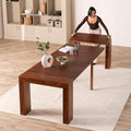 Transformer Table Solid Wood Extendable Dining Table, Red Oak