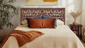 COTTON CRAFT Solid Wood Sturdy Queen Headboard - Rustic Antique Brown