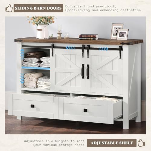 AMERLIFE 3-Piece White Bedroom Set with 4-Drawer Cabinet & 2 Nightstands