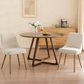 kinmars Kitchen & Dining Upholstered Dining Chairs Set of 2, Beige