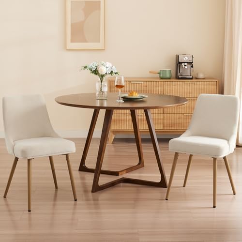 kinmars Kitchen & Dining Upholstered Dining Chairs Set of 2, Beige