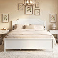 GIANTEX Queen Size Wooden Bed Frame with Headboard, Wood Slat Support