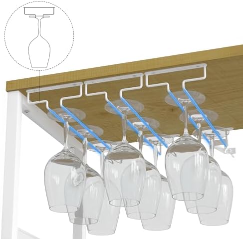 IDEALHOUSE Wine Bar Cabinet with Detachable Wine Rack and Storage Space