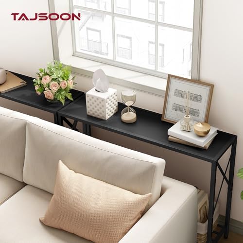 Tajsoon Console Table 41.8", 2 Tier Narrow Entryway Table with Shelves