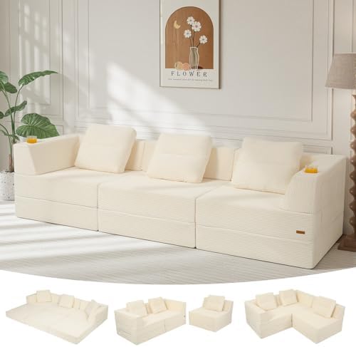 COMAX Futon Sofa Bed, Convertible Sofa Bed, Folding Boneless Couches