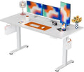 ErGear Height Adjustable Electric Standing Desk, 55 x 28 Inches Sit Stand up Desk, Memory Computer Home Office Desk, White