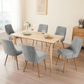 kinmars Kitchen & Dining Upholstered Dining Chairs Set of 6, Light Grey
