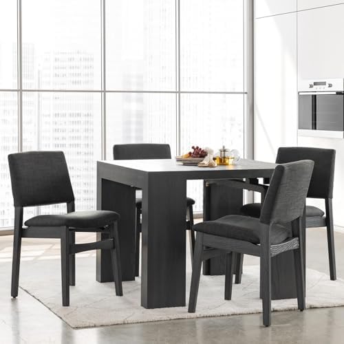 Transformer Table Solid Wood Extendable Dining Table, Black