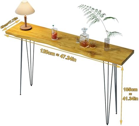 Narrow Wooden Counter Height Bar Table for Breakfast & Coffee