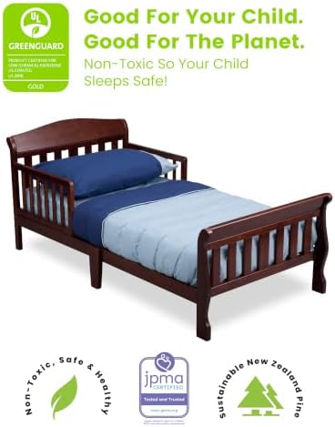 Delta Children Canton Toddler Bed & Toddler Mattress, Cherry