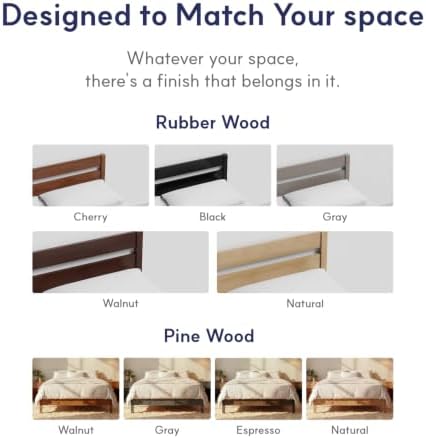 LIFEMENT King Bed Frame Signature Wood Platform, Noise Free, Under Bed Storage, No Box Spring Needed, Easy Assembly, New Natural