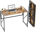 Elephance Folding Desk Writing Computer Desk for Home Office No-Assembly