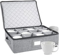 storageLAB Cup & Mug Storage Case | Hard Shell Felt Dividers | Gray