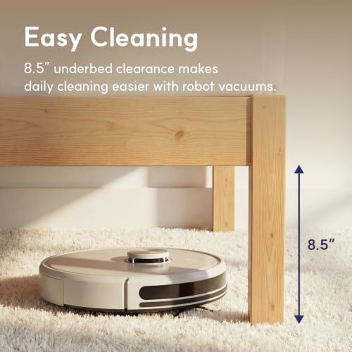LIFEMENT Queen Bed Frame Classic Wood Platform, Noise Free, Under Bed Storage, No Box Spring Needed, Easy Assembly, New Natural