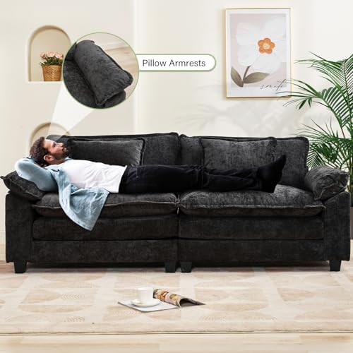 Oprisen 86" Modular Sectional Sofa, Comfy Loveseat Deep Cloud Couch