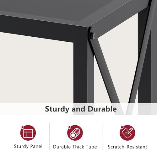 Tajsoon Console Table 41.8", 2 Tier Narrow Entryway Table with Shelves
