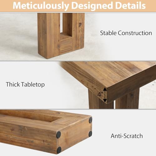 HOKYHOKY Reclaimed Solid Wood Console Table, 59" Long Entryway Table