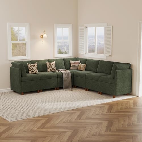 SITJOY Breakfast Nook Bench with Storage, Green, 7 Seat (3 Corner)