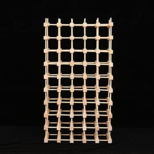 Wine Rack Small countertop Cabinet Stackable Storage Wooden freestanding Floor Wine Holder (50 Bottles)