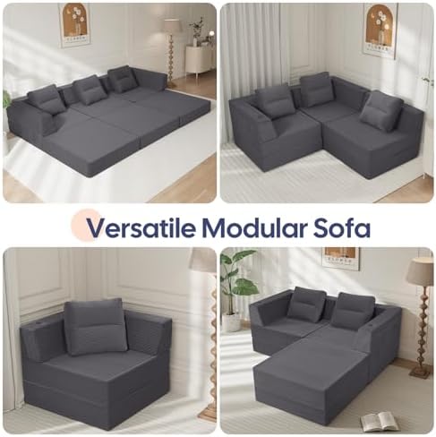 COMAX Futon Sofa Bed, Convertible Sofa Bed, Folding Boneless Couches