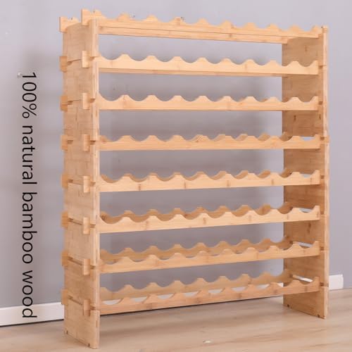 72 Bottle Stackable Storage Modular Wine Rack Cabinet Bamboo freestanding Floor Wine Holder Display Shelves