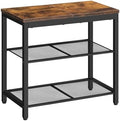 HOOBRO Shoe Bench, 3-Tier Shoe Rack, Industrial Shoe Organizer Storage Bench, 19.7 inches Entry Bench with Mesh Shelves, for Entryway, Living Room, Hallway, Easy Assembly, Rustic Brown BF50HX01