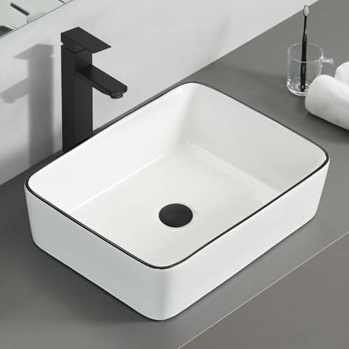 48" Bathroom Vanity with Sink, White Modern Freestanding Bathroom Vanity Cabinet with Marble Texture Top and 4 Drawers, Two White Ceramic Vessel Sinks