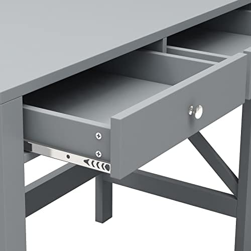 ChooChoo 39.4 Inches Farmhouse Computer Desk with 2 Drawers