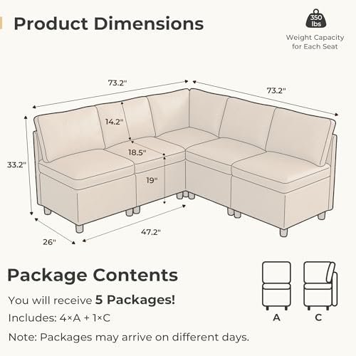SITJOY Breakfast Nook Bench with Storage, Brown, 5 Seat (1 Corner)