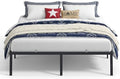 VASAGLE King Metal Bed Frame, 18 Inches Tall, 1100 lb Weight Capacity