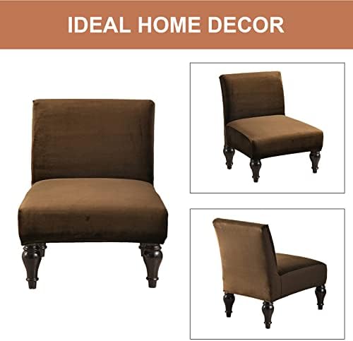 Eco-Ancheng Armless Chair Slipcover Removable Armless Accent Chairs Covers Washable Armless Slipper Chair Slipcover Printed Armless Chair Furniture Protector Covers for Living Dining Room Hotel