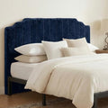 King Headboard, Blue Upholstered Headboard for Bed, No Assembly