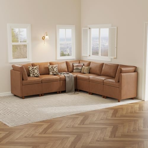 SITJOY Breakfast Nook Bench with Storage, Brown, 7 Seat (3 Corner)