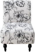 Eco-Ancheng Armless Chair Slipcover Removable Armless Accent Chairs Covers Washable Armless Slipper Chair Slipcover Printed Armless Chair Furniture Protector Covers for Living Dining Room Hotel