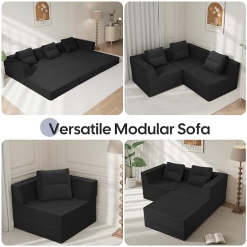 COMAX Futon Sofa Bed, Convertible Sofa Bed, Folding Boneless Couches
